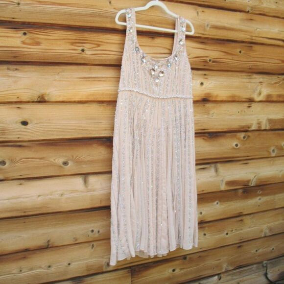 MAC DUGGAL 94155 Pink Sleeveless Scoop Neck Embellished Midi Dress - Picture 6 of 12